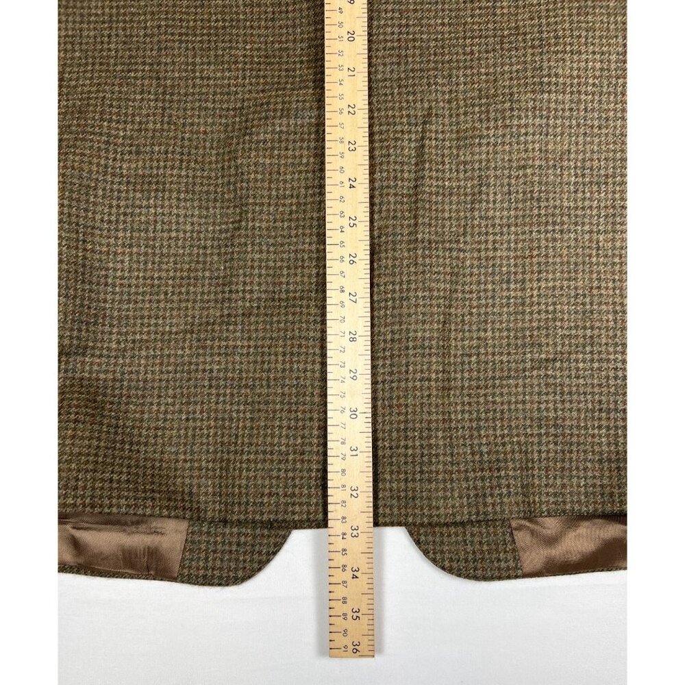 Chaps Ralph Lauren Men's 46 Brown 100% Wool Plaid Sport Coat Blazer - Picture 9 of 12